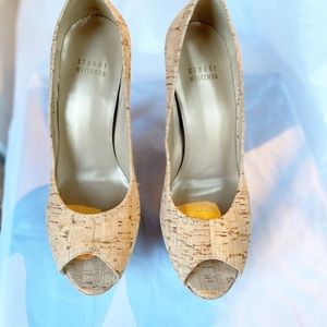 Stuart weitzman platform peep toe shoes